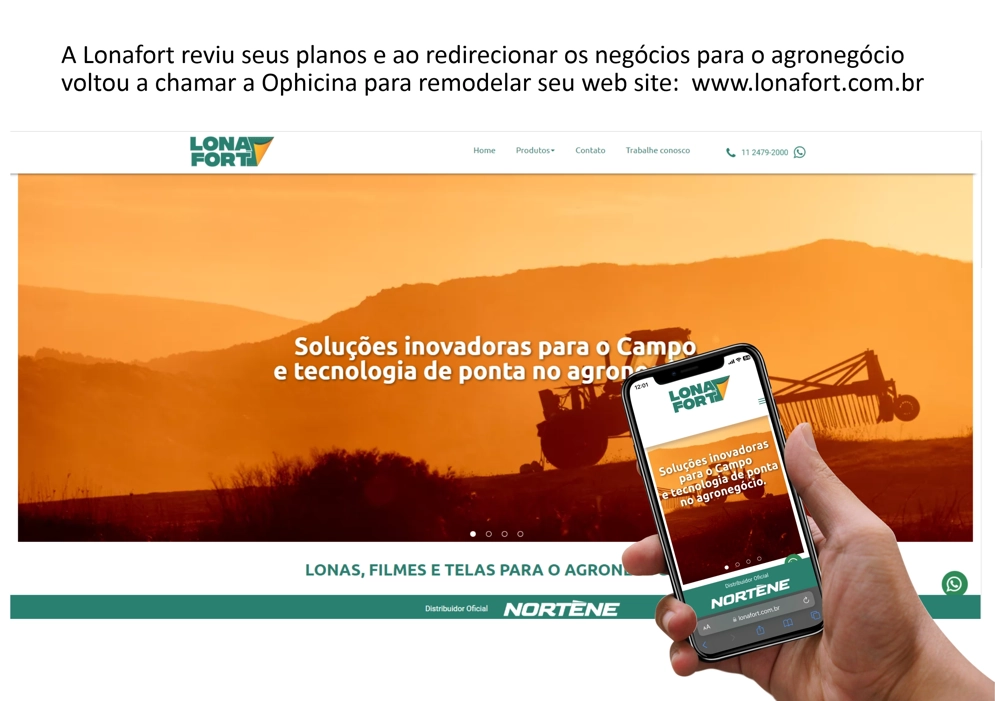 Lonafort A Ophicina criou o site para Lonafort
