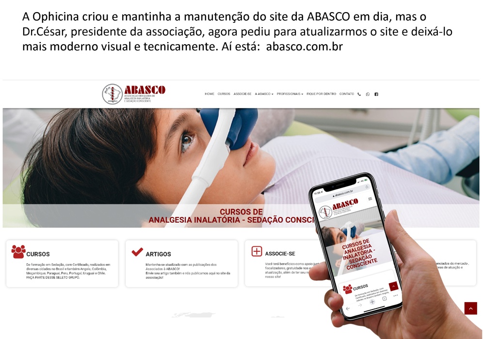 ABASCO A Ophiciina desenvolveu o site institucional para ABASCO