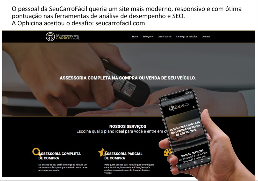 Seu Carro Fácil A Ophicina desenvolveu o site para Seu Carro Fácil