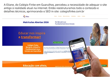 Novo site para o COlégio Finke em Guarulhos produzido pela Ophicina - ophicina.net.br
